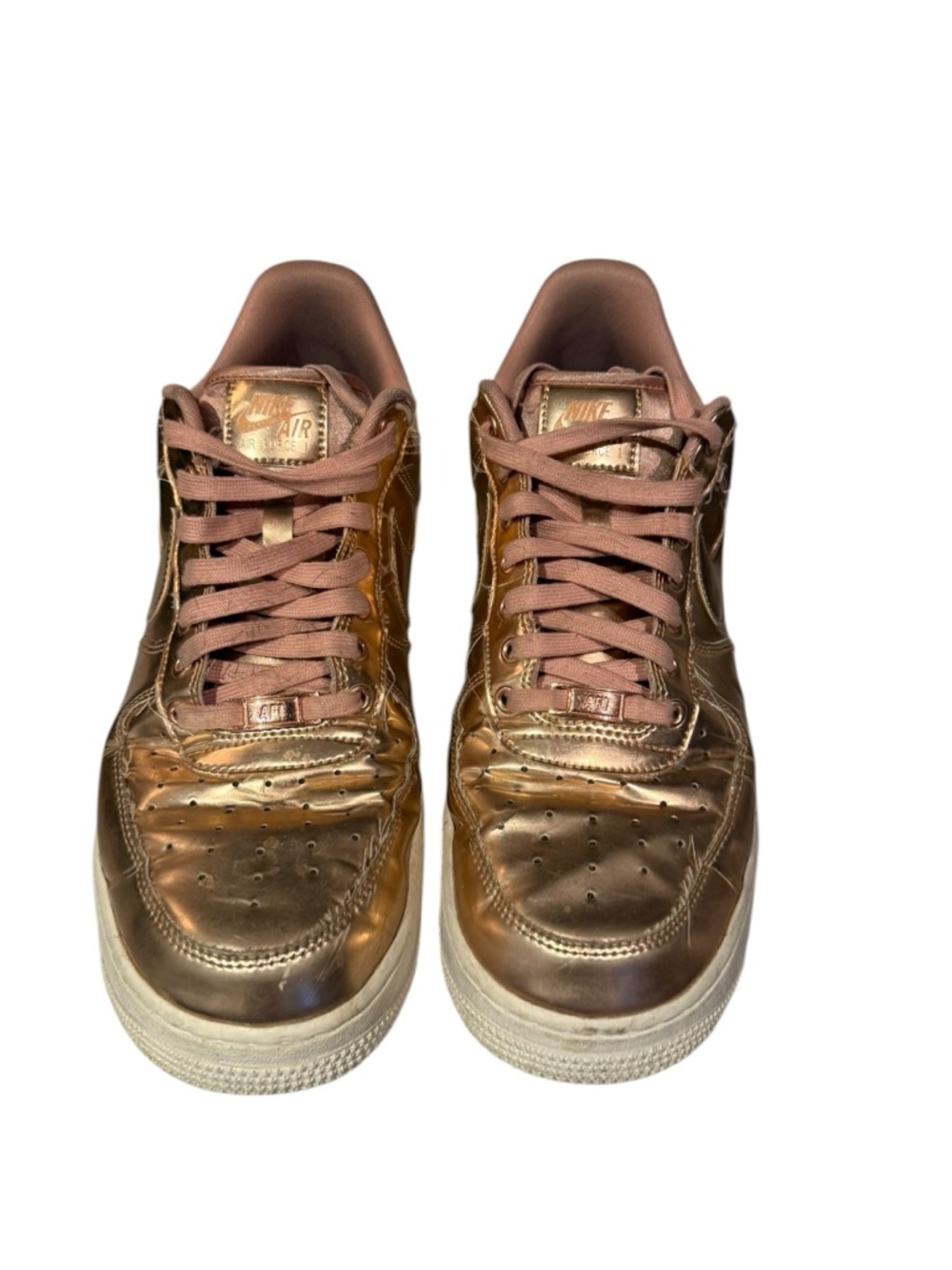 Nike Metallic Rose Gold Low Top Sneakers